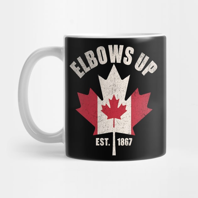 Elbows Up Canada Est. 1867 – Vintage Canadian Maple Leaf Retro Design by ArtistTee ⭐⭐⭐⭐⭐